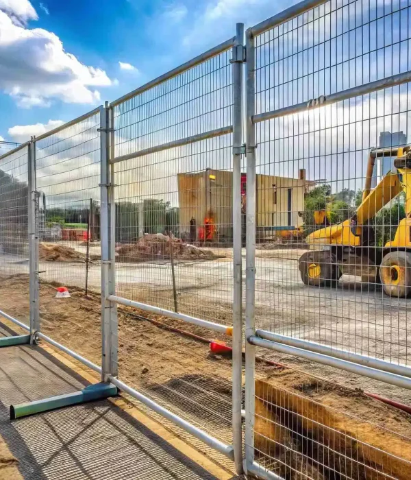 Temporary+fencing+on+a+construction+site+